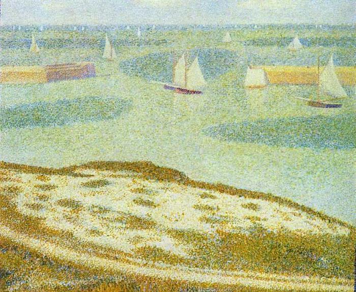 Georges Seurat Einfahrt zum Hafen Port-en-Bessin